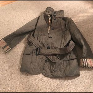 Tan Burberry Utility Quilted Jacket Size Small